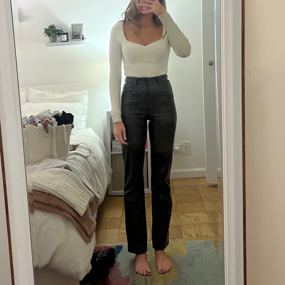 Abercrombie Long-Sleeve Sweetheart Sweater Bodysuit